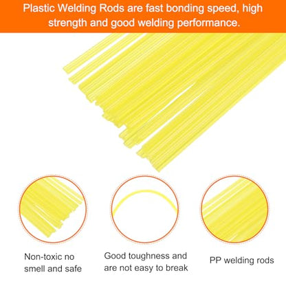 MECCANIXITY 30pcs 8 Inch Plastic Welding Rods PP Welding Strips Welder Rods for Car Bumper, Kayak Repair, Plastic Welder, Yellow - color: Yellow, size: 8 Inch