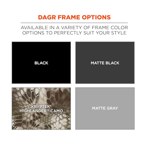 Ergodyne Unisex Skullerz Dagr Anti-fog Safety Glasses - color: Clear Lens, size: Black Frame