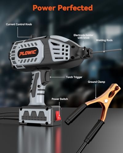 Portable Welding Machine 110V, Portable Handheld Welder with IGBT Inverter 5 Variable Current Adjustment, Electric ARC Stick Welder Gun for 1/16"-1/8" Rods, Carring Case &20 Rods Included - style: MMA120