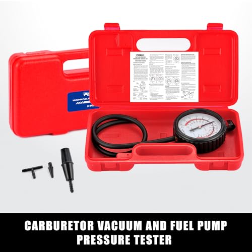 Fuel Pump Tester Gauge Kit, Leak Carburetor Pressure Diagnostics Kit | Vacuum Pump Tester Gauge for Carburetors & Vacuum Systems