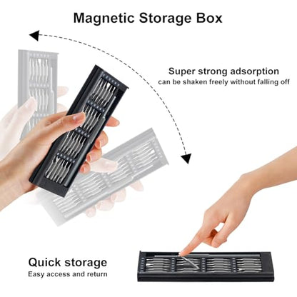 52-in-1 Precision Screwdriver Set, S2 Steel Magnetic Mini Repair Tool Kit for Electronics, iPhone, Laptop, MacBook, PC, Watch, Glasses, Ring Doorbell & PS5, Ideal Tech Gifts for Men