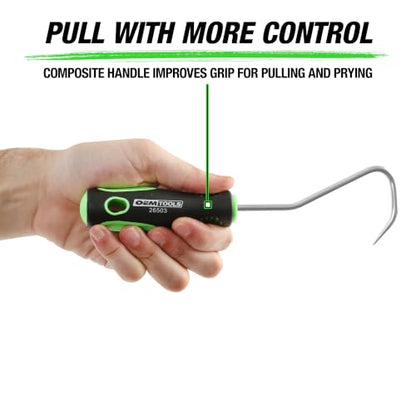 OEMTOOLS 26503 Short Offset Hose Remover, Hose Removal Tool and Hook Tool, Automotive Pick, Comfortable Hose Removal Hook, Angled Extraction Hook Tool