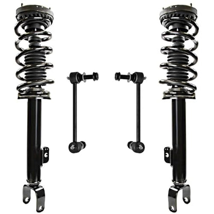 Detroit Axle - RWD Front Struts w/Coil Spring + Sway Bar End Links Replacement for Dodge Charger Challenger R/T SXT - 4pc Set - size: 4QS47324/ sway kit