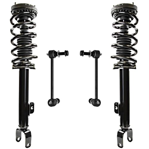 Detroit Axle - RWD Front Struts w/Coil Spring + Sway Bar End Links Replacement for Dodge Charger Challenger R/T SXT - 4pc Set - size: 4QS47324/ sway kit