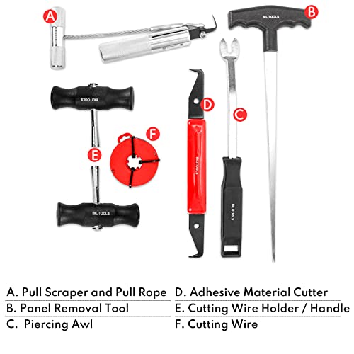 BILITOOLS Glass Suction Cups+Windshield Removal Tool Kit Combo