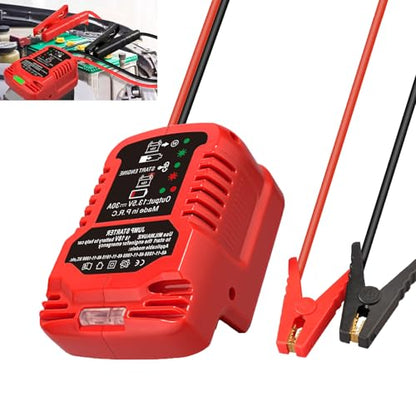 Jump Starter Adapter for Milwaukee 18V Li-ion Battery Powered with Jumper Cable Clamps Portable Car Battery Charger Jump Starter(Battery Not Included) - style: For Milwaukee