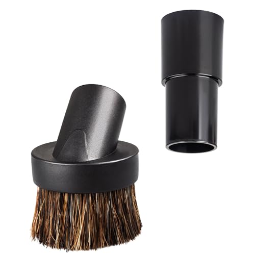 Vacuum Brush Attachments,1.25” Round Dust Brush For Shark Vacuum Attachments. Replacement For Shark vacuum Accessories Brush with 1 1/4 to 1 3/8 Inch Vacuum Hose Adapter Tool for Standard Hose. - color: 1.25" Round Brush Tool