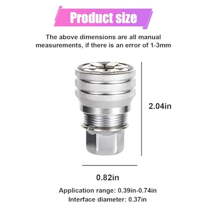 ZIMISI Universal Socket Wrench, 10-19mm Magic Sleeve Tool (Sockets) | Adjustable Manual Socket Set for Power Drill, Torque Wrench, 3/8" Drive Ratchet - size: Socket Wrench
