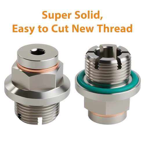 M24.1x1.5-15 Magnetic Oversize Piggyback Oil Drain Plug, Stainless Steel Self Tapping Oil Pan Thread Repair Kit - size: M24.1x1.5-15mm