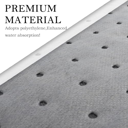10PCS Oil Absorbent Pads 13 * 10.1",Powerful Polypropylene Oil Spill Mat Absorbs Soaks Coolant/Oil/Grease/Water-Based Fluids,Universal Reusable Oil Drain Splash Pad Car Accessories - color: 10PCS