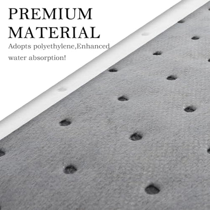 10PCS Oil Absorbent Pads 13 * 10.1",Powerful Polypropylene Oil Spill Mat Absorbs Soaks Coolant/Oil/Grease/Water-Based Fluids,Universal Reusable Oil Drain Splash Pad Car Accessories - color: 10PCS