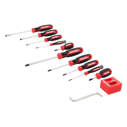 CRAFTSMAN Screwdriver Set, 12 Pc, Includes Flat Head and Phillips Screwdrivers, Offset, Magnetizer/Demagnetizer (CMHT65130) - style: New Version