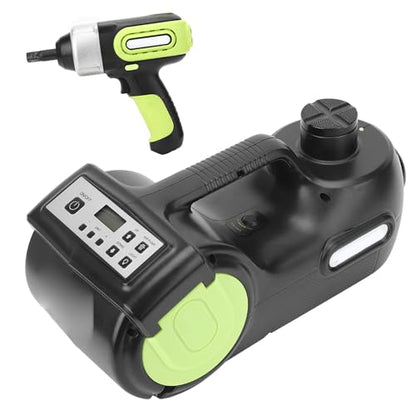 Black Electric Hydraulic Lifting Car Jack Set for Quick Tire Repair and Change, 5T Capacity [ Auto Tool Kit ] (155-450mm)