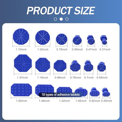 19 PCS Car Dent Puller Kit, Car Body Dent Removal Pulling Tabs with Pro Slide Hammer, Paintless Repair Remove Tools Set, Universal for Most Cars Trucks SUV (Multicolor)