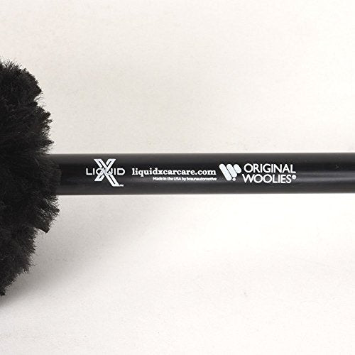 Liquid X Original Wheel Woolies Brushes 3 Piece Kit - Includes Angled Caliper Spoke Brush - USA Made - Black - New & Improved - size: Brushes