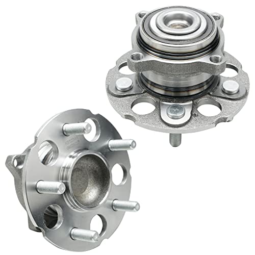 Detroit Axle - FWD Pair Rear Wheel Bearing and Hub Assembly for Honda CR-V 2007-2011, Crosstour 2012-2015, Accord Crosstour 2010-2011, 5-Lug w/ABS - style: 512344 x2/Pair