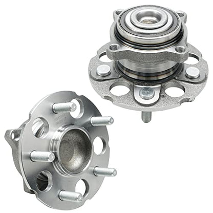Detroit Axle - FWD Pair Rear Wheel Bearing and Hub Assembly for Honda CR-V 2007-2011, Crosstour 2012-2015, Accord Crosstour 2010-2011, 5-Lug w/ABS - style: 512344 x2/Pair