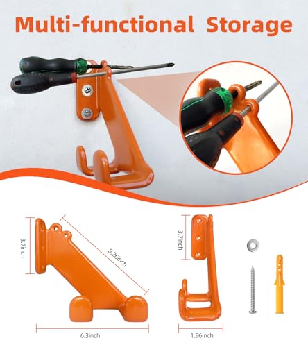 Chainsaw Hanger, 3 Pack Chainsaw Wall Mount, Heavy Duty Chainsaw Holder, Garage Organization Garage Storage Shed Organizer Mounted Chainsaw Rack - color: 3 Pack