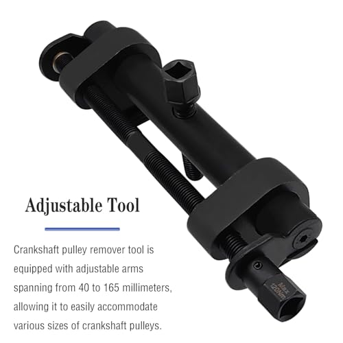 Universal Ribbed Drive Pulley Crankshaft Remover Tool for Dismantling Auto Crankshafts, Alternators, Air Conditioning Units, Adjustable Crankshaft Alternator Power Steering Pump Pulley Puller