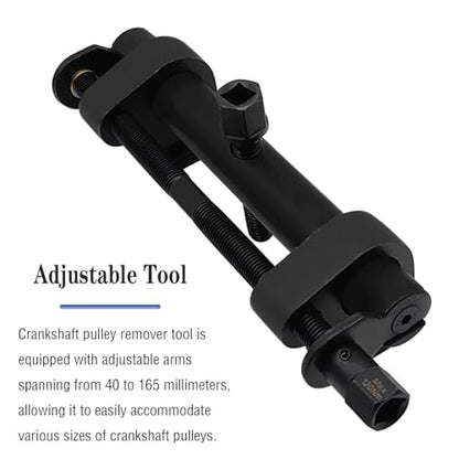 Universal Ribbed Drive Pulley Crankshaft Remover Tool for Dismantling Auto Crankshafts, Alternators, Air Conditioning Units, Adjustable Crankshaft Alternator Power Steering Pump Pulley Puller