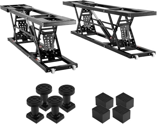 Garvee Portable Car Lift, 7,000 LBS Capacity, 26.8" Max. Height, Heavy-Duty Carbon Steel Truck Lift with 120V Power Unit