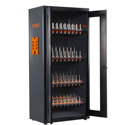 Large Capacity Tool Storage Cabinet, CNC Tool Holder Station Rack With Lock, Multi-Purpose Suitable for Machinists and Workers - size: CAT40/BT40-120CAP