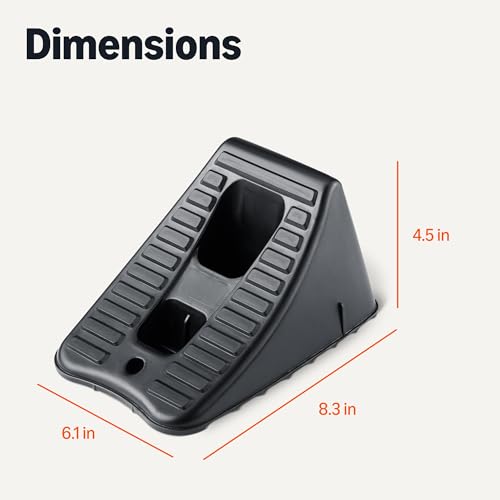 Amazon Basics Automotive Wheel Chocks, 2-Pack, Black