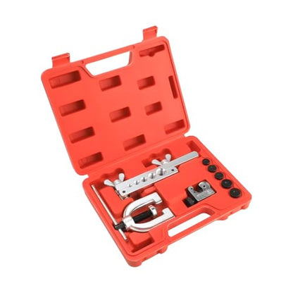 Car Brake Line Flaring Tool Kit, Double & Single Flaring Tool with Tubing Cutter for 3/16" 1/4" 5/16" 3/8" 1/2", Automotive Brake Line Repair Set for Copper Aluminum Fuel Tube