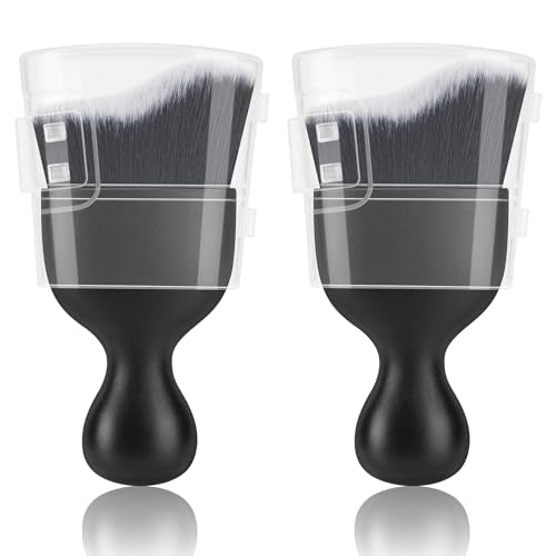 Amrules 2 PCS Car Interior Detailing Brush, Auto Car Dusting Brushes, Soft Bristles Duster Removal Cleaning Tool for Dashboard Interior, Exterior, Skylight, Leather, Dust Brush, Black & White - color: Black & White