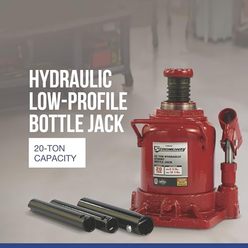Strongway 20-Ton Hydraulic Stubby Bottle Jack | Controlled lifting and positioning, Professional garage use, Stable service support, Durable steel construction - style: 20 Ton