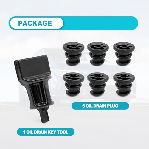 6 pack Oil Drain Plug And 1 pack oil drain removal tool compatible with Volkswagen 1.8L 2.0L Petrol replacement for Audi Golf Passat, OEM# 06L103801