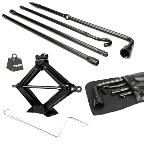 Jack Spare Tire Tool Kit fit for Ford F150 Truck 2004 2005 2006 2007 2008 2009 2010 2011 2012 2013 2014，2 Ton Heavy Duty Lifting Jack & Spare Tire Lug Wrench Tool Kit Replacement Tire Repair Tool