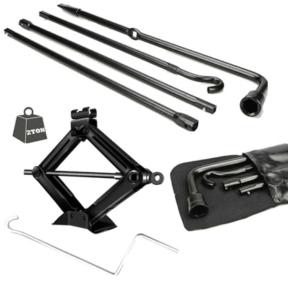 Jack Spare Tire Tool Kit fit for Ford F150 Truck 2004 2005 2006 2007 2008 2009 2010 2011 2012 2013 2014，2 Ton Heavy Duty Lifting Jack & Spare Tire Lug Wrench Tool Kit Replacement Tire Repair Tool
