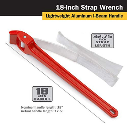 Titan 21316 18-Inch Strap Wrench - size: 18" Handle