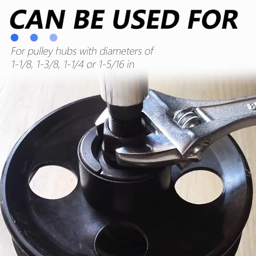 Power Steering Pump Pulley Removal Tool Set,Heavy Duty Carbon Steel Power Steering Pulley Puller/Installer for Quick Disassembly,Portable Pulley Puller Tool for Most Vehicles