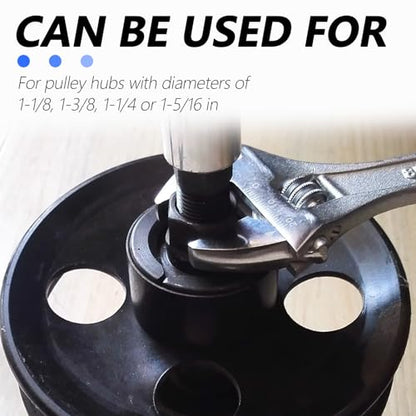 Power Steering Pump Pulley Removal Tool Set,Heavy Duty Carbon Steel Power Steering Pulley Puller/Installer for Quick Disassembly,Portable Pulley Puller Tool for Most Vehicles