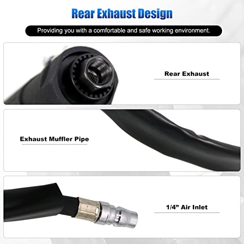 Sporacingrts 2500rpm Low Speed Air Tire Buffer Tire Repair Kit Polishing Cleaning Tool 35 mm Pneumatic Automatic Buffing Wheel Machine Tire Patch Tools Rear Exhaust - style: standard