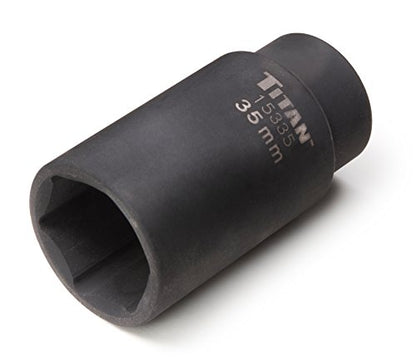 Titan 15335 35mm 1/2" Drive 6 Point Axle Nut Socket - size: 35mm