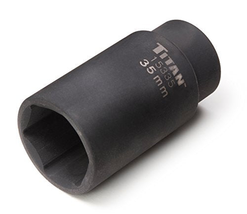 Titan 15335 35mm 1/2" Drive 6 Point Axle Nut Socket - size: 35mm