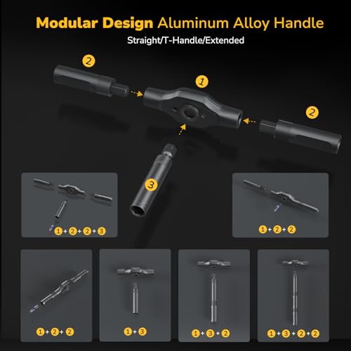 42-in-1 Magnetic Ratcheting Screwdriver Set, Multi-Bit Screwdriver Kit with Detachable Ratchet Handle, Portable Storage Case, Repair Tools for Furniture, Computer, Bicycle & DIY