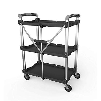 Olympia Tools 85-189 Pack N Roll Collapsible Service Cart, XL, 300LB Capacity, Black - color: Black, size: 300LB