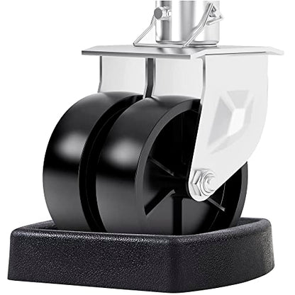LEORAY Jack Wheel Chock, Reinforced Rubber Jack Caster Wheel Dock for Caravans and Trailers (Dual Wheel) - size: Dual Wheel