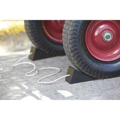 Ironton 2-Pk. of Compact Wheel Chocks, Solid Rubber | Controlled load positioning, Shop and warehouse handling, Durable material movement, Easy setup, Operator-friendly design