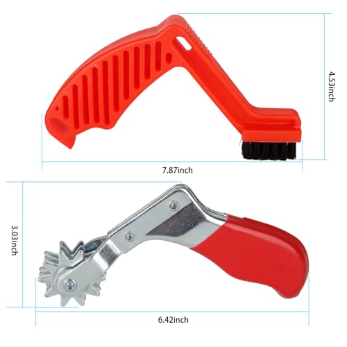 Wool Buffing Pad and Polishing Pad Cleaner Tool Set | Polishing pad cleaner with metal spur & nylon brush, durable ergonomic design extends pad life