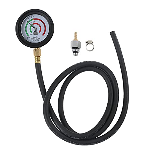 CMTOOL Exhaust Back Pressure Tester Kit with Carton Packaging, Professional Car Exhaust Back Pressure Gauge with 6-Foot Hose, with Adapter & Hose Clamp