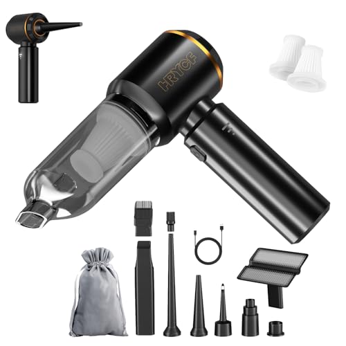 Handheld Cordless Professional 4-in-1 Car Vacuum Cleaner with Digital Display, 20000Pa Powerful Handheld Vacuum, Portable Cordless Vacuum with Brushless Motor & Crevice Tool for Car Home Office Pet - color: Black