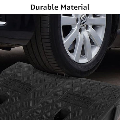 CertBuy 5 Inch Rise Curb Ramp 2 Pack, Portable Plastic Driveway Curb ramps, Threshold Ramps Set for Loading Dock, Driveway, Sidewalk for Scooter, Wheelchair, Car, Truck, Motorcycle, Dolly