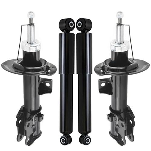 Detroit Axle - Front Bare Struts Assembly Rear Shock Absorbers Replacement | for 2014 2015 2016 Kia Forte Koup Forte5 - size: 4AQ47225/shock kit