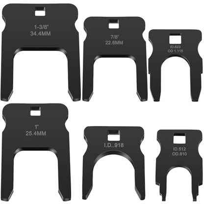 Feekoon DEF Fuel Line Disconnect Tool Set, 6 Sizes, 1/4 in Square Drive | for DEF, fuel, coolant and breather lines, 4 tools compress and 2 expand connectors, low profile for tight engine spaces