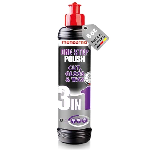 menzerna One-Step Polish 3in1 I Medium Cut Polish with High Gloss Finish & Seal in One I Buffing & Polishing Compound for Car Maintenance I Swirls, Holograms & Scratches I Car Body Repair I 8 fl oz. - style: 8oz.